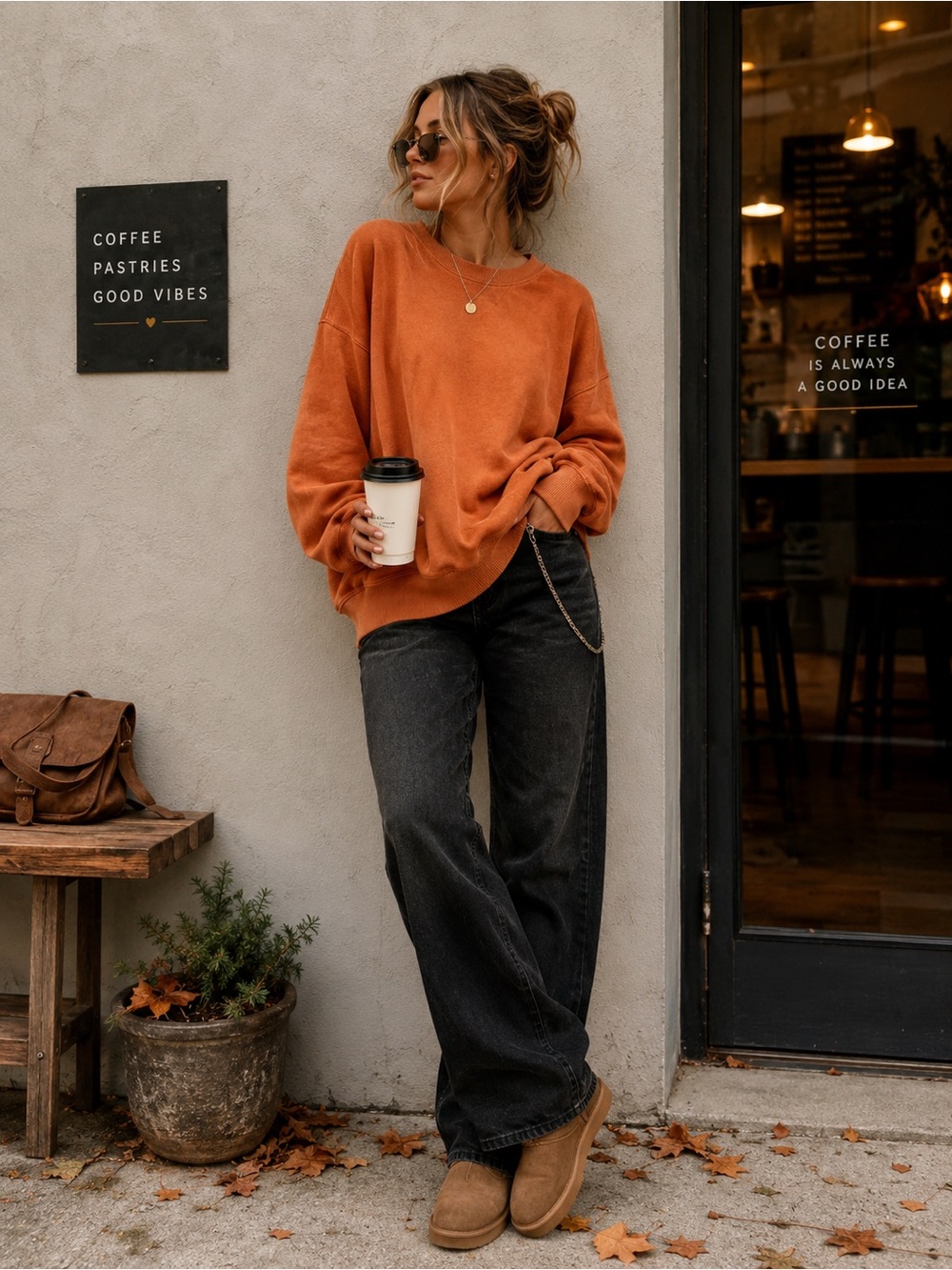 Aerie Oversized Coziest Desert Fleece Sweatshirt - Picture 4 of 9